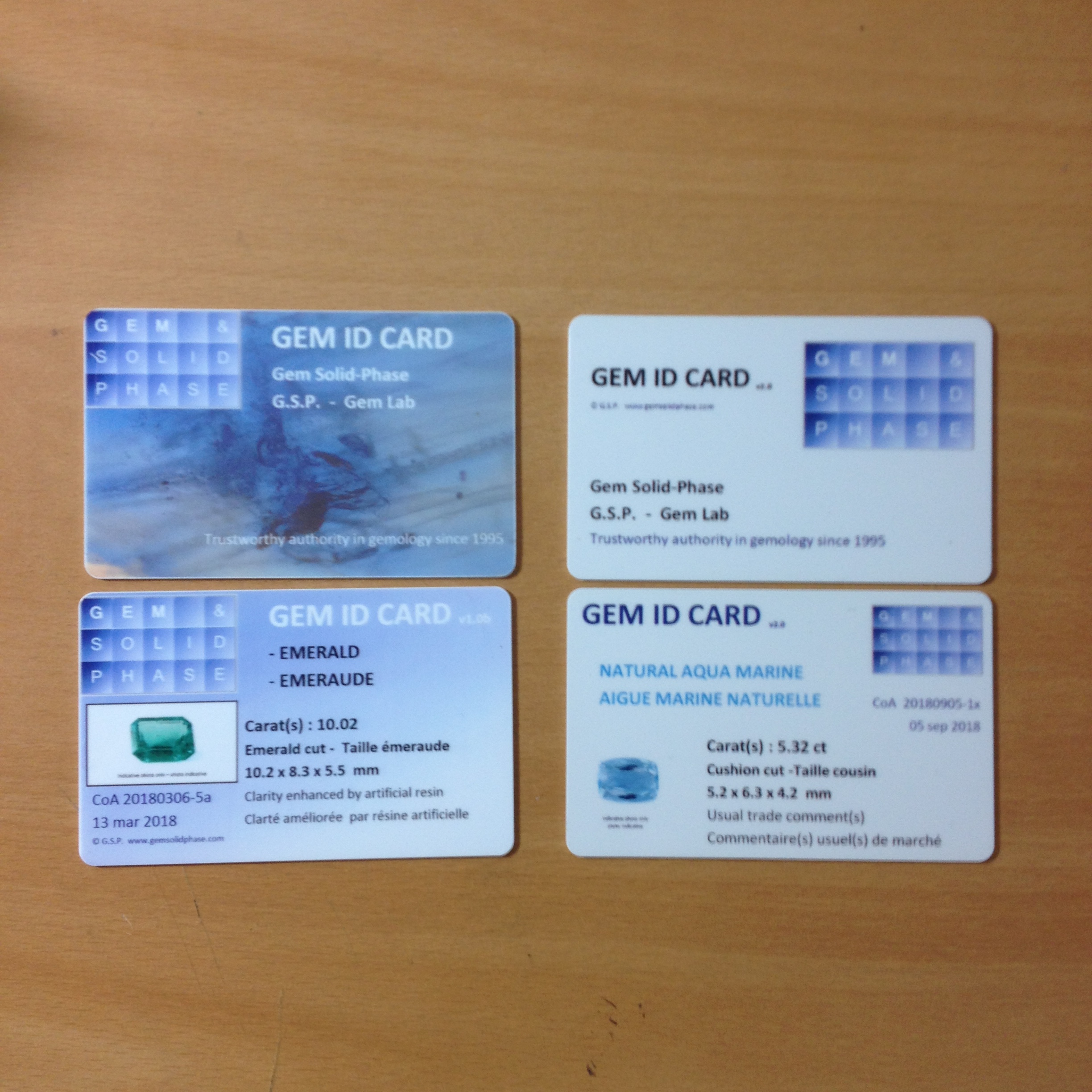 Infobulle: Recto Verso Gem ID Card v1.0 & v2.0